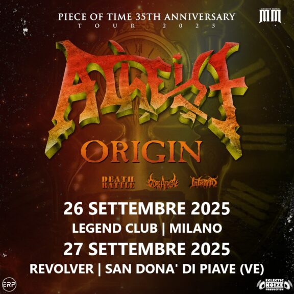 Atheist: due date in Italia con Origin, Death Rattle, Gorgatron e Infested