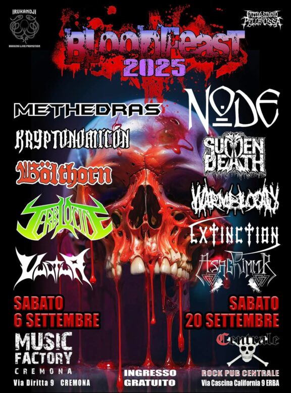 Bloodfeast 2025: ecco la line up completa