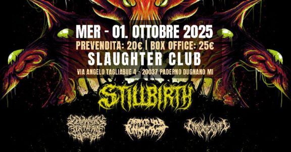 Stillbirth: info e orari dello show di Milano
