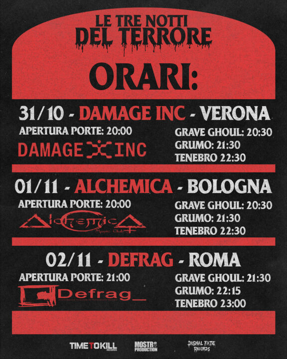 Tre Notti Del Terrore: gli orari delle tre serate