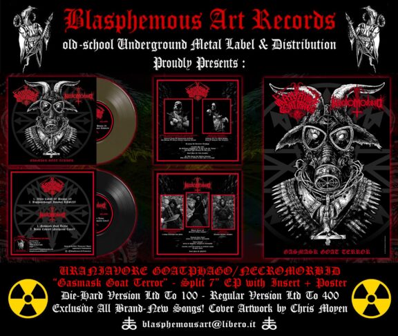 Uraniavore Goatphago / Necromorbid: in arrivo lo Split “Gasmask Goat Terror”