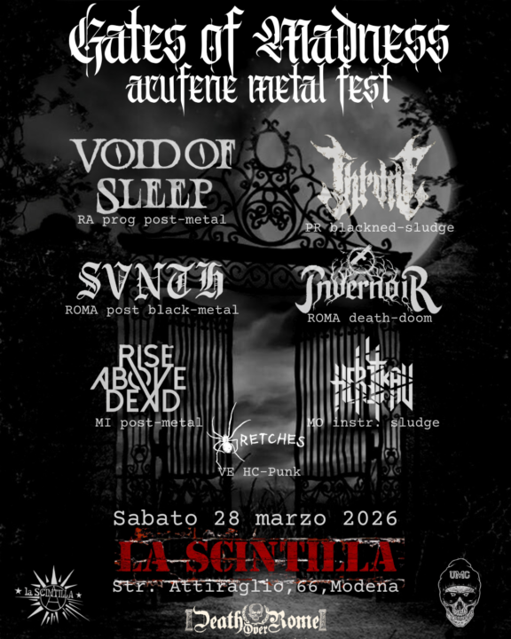 Acufene Metal Fest: serata live al C.S. La Scintilla di Modena