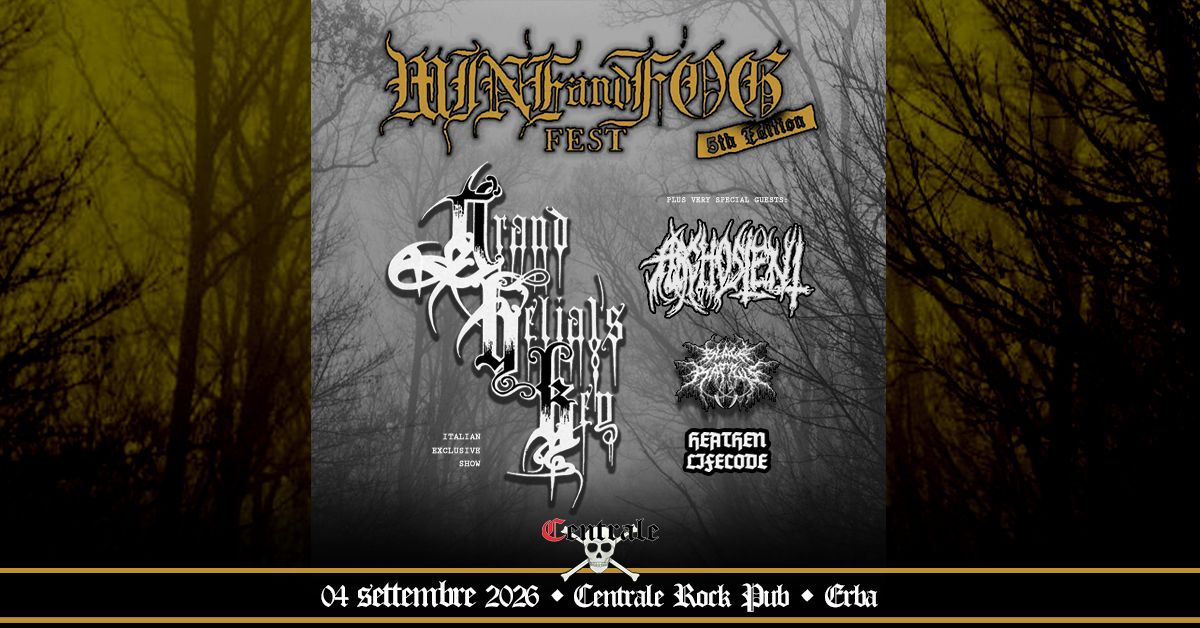Wine And Fog Festival: la quinta edizione venerdì 4 settembre al Centrale di Erba (Como)
